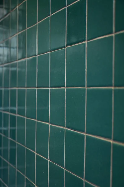 Dark Green Wall Bathroom Interior Design — Fotografia de Stock
