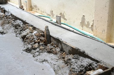 Beton döşemeli arka plan, inşaat endüstrisi