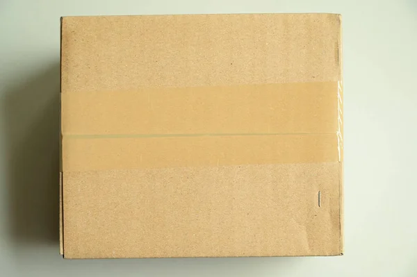 Упаковка Коричневої Коробки Доставки Текстура Паперу — стокове фото