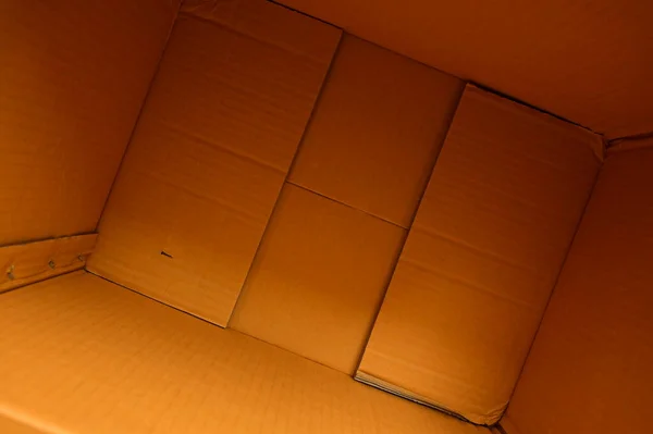 Bruine Papieren Doos Verpakking Voor Ontwerp — Stockfoto