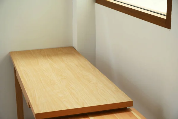 Tavolo Legno Nella Stanza Interior Design — Foto Stock