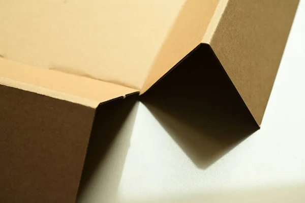 Hnědý Papírový Box Texturované Pozadí — Stock fotografie