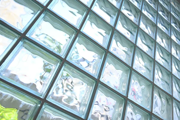 Glass Block Wall Background Interior Design — Stock Photo, Image