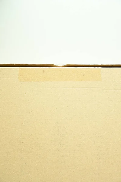 Brązowe Pudełko Kartonowe Papier Teksturowane Tło — Zdjęcie stockowe