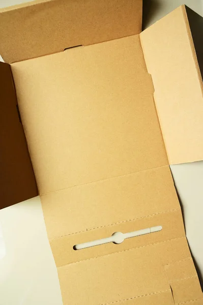Brun Papper Box Texturerad Bakgrund — Stockfoto