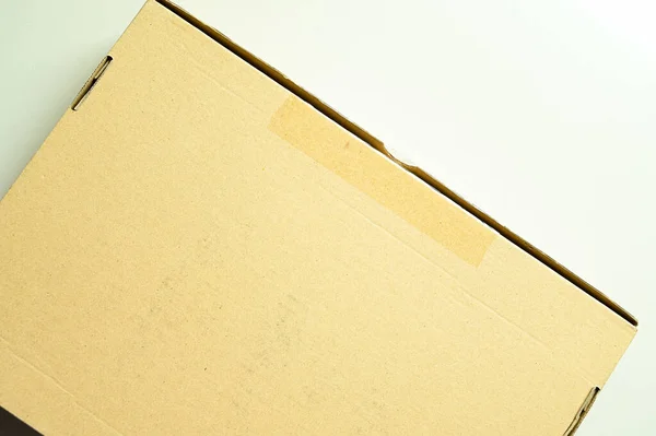 Brown Box Packaging Shipping Paper Textured — Stock Photo, Image