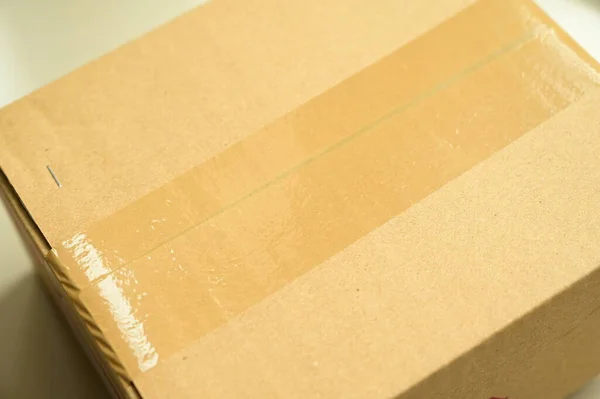 Braune Verpackung Für Den Versand Papier Strukturiert — Stockfoto