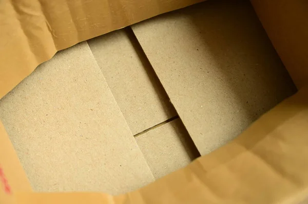 Bruine Papieren Doos Verpakking Voor Ontwerp — Stockfoto