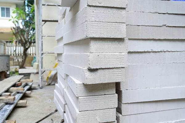 stock image grey cement brick for construction industry