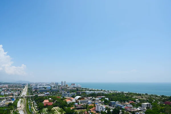 stock image beautiful city with sea view and blue sky