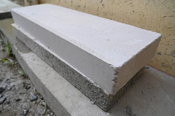 Brique Ciment Gris Pour Industrie Construction — Photo