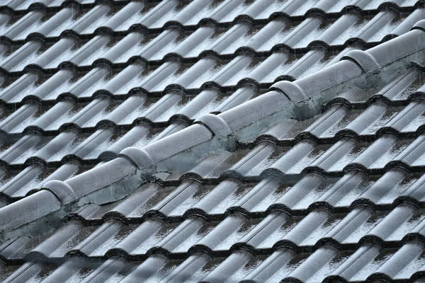 Telhado Molhado Casa Residente Indústria Construção — Fotografia de Stock