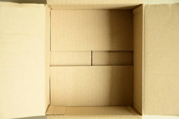 Коричнева Паперова Коробка Упаковка Дизайну — стокове фото