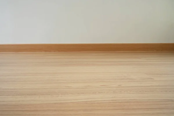 Wooden Floor White Wall Construction Industry — Stock Photo, Image