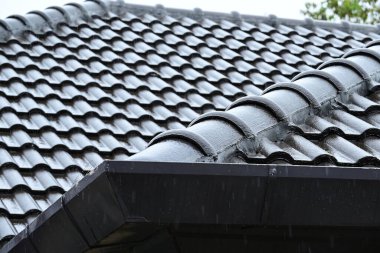 Ev sakinlerinin karanlık çatısı, inşaat endüstrisi.