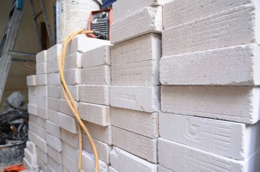 İnşaat endüstrisi için gri çimento tuğla