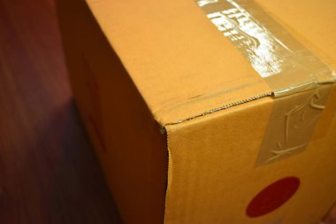 brown box packaging for shipping, paper texture