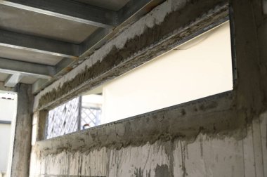 interior construction build industry and cement wall