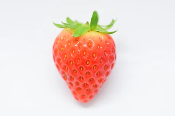Beautiful Fresh Red Strawberry Isolated White Background — Stockfoto
