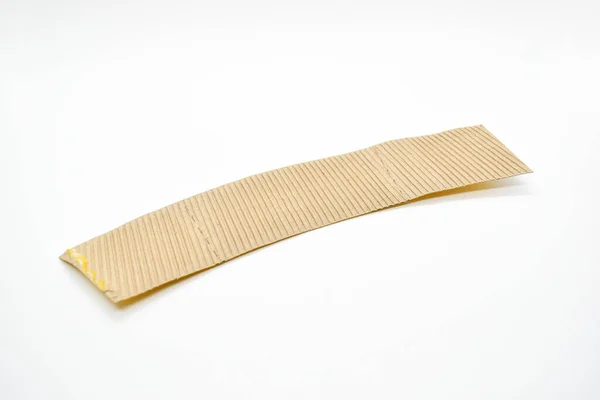 Closeup Brown Paper Cardboard Texture White Background — Φωτογραφία Αρχείου