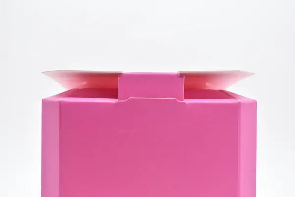 Pink Paper Box White Background Package Design —  Fotos de Stock