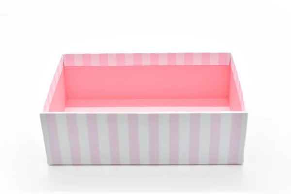 Mooie Roze Doos Witte Achtergrond Verpakking Voor Ontwerp — Stockfoto