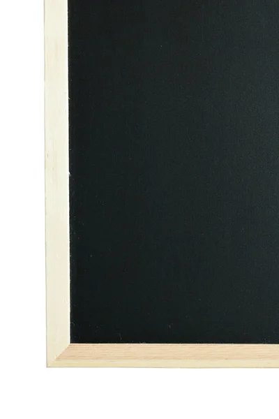 白地に隔絶された木枠の中に白地の新しい黒板教育学校の黒板 — ストック写真