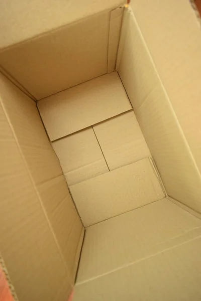 Brown Box Packaging Design Paper Industry — 图库照片