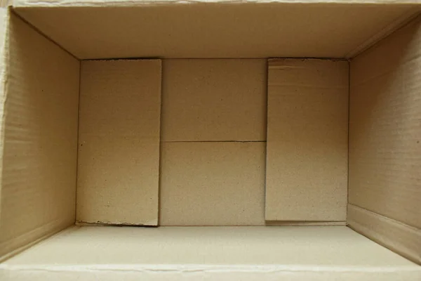 Brun Postkasse Emballage Sat Trægulv Til Forsendelse Papir Tekstur - Stock-foto