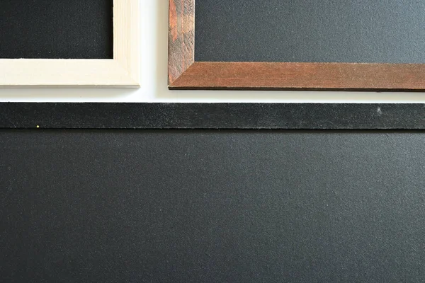 Blank Clean New Chalkboard Wooden Frame Isolated White Background Blackboard — Stockfoto