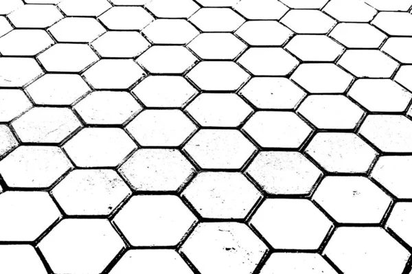 Black White Hexagon Silhouette Texture Background — Stockfoto
