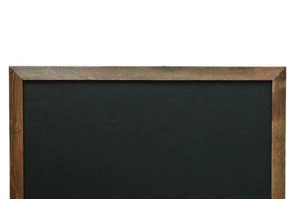 Blanco Schoon Nieuw Schoolbord Houten Frame Geïsoleerd Witte Achtergrond Schoolbord — Stockfoto