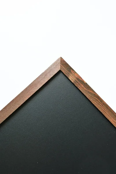 Blank Clean New Chalkboard Wooden Frame Isolated White Background Blackboard —  Fotos de Stock