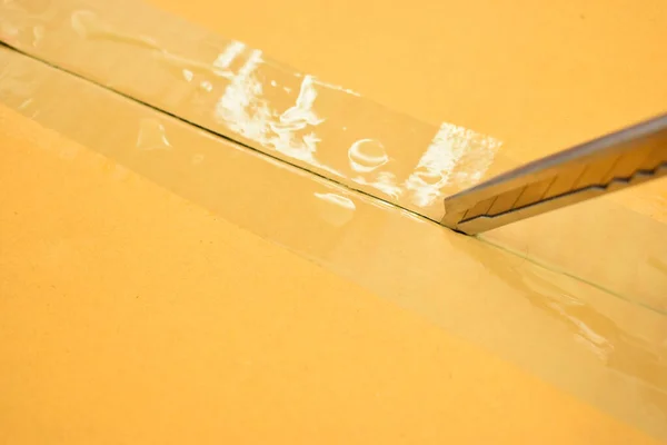 Paper Box Sharp Knife Packaging Industry — Stockfoto