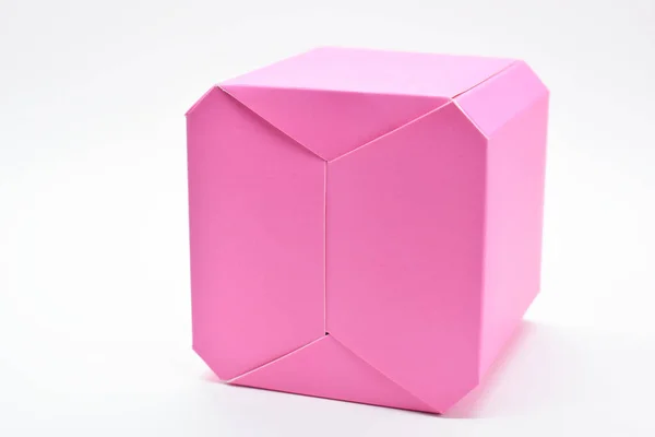 Pink Paper Box White Background Package Design —  Fotos de Stock