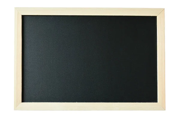 白地に隔絶された木枠の中に白地の新しい黒板教育学校の黒板 — ストック写真