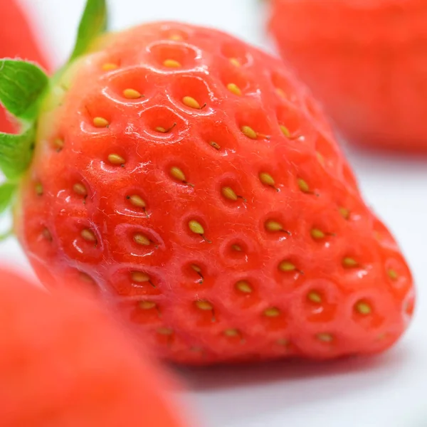 closeup beautiful fresh red strawberry, texture skin of fruit