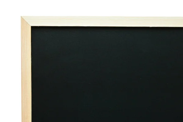 Blank Clean New Chalkboard Wooden Frame Isolated White Background Blackboard — Stock Photo, Image
