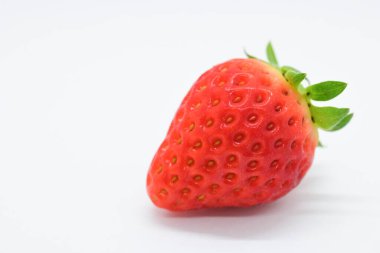 beautiful fresh red strawberry isolated on white background