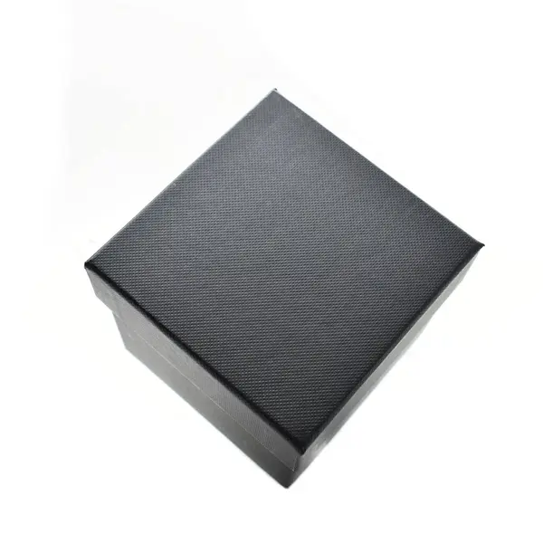 Черный Бумажный Ящик Белом Фоне Упаковочная Промышленность — стоковое фото