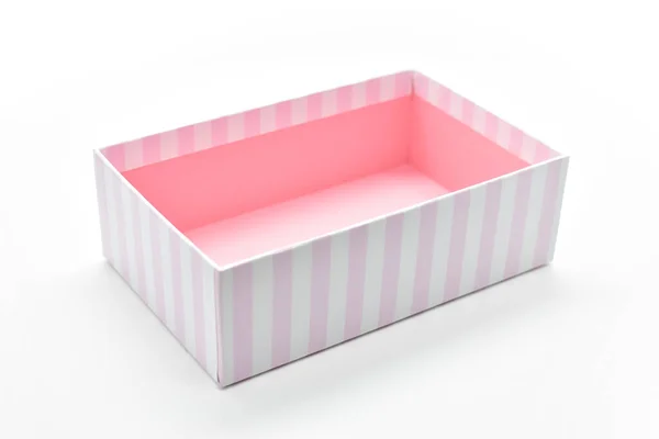 Красивая Розовая Коробка Белом Фоне Пакет Дизайна — стоковое фото