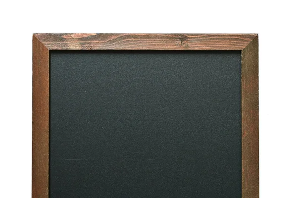 Blank Clean New Chalkboard Wooden Frame Isolated White Background Blackboard — 图库照片