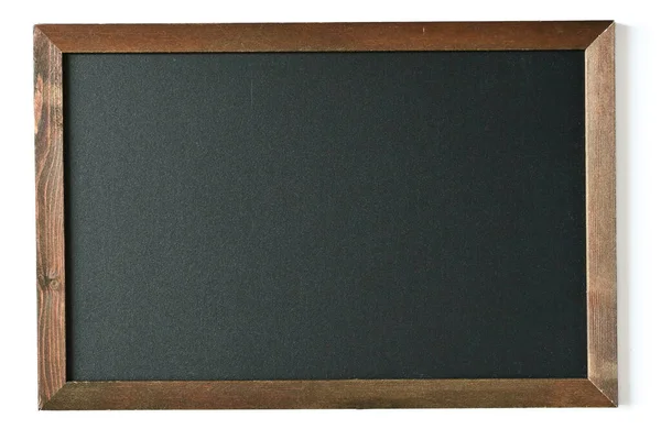 Blank Clean New Chalkboard Wooden Frame Isolated White Background Blackboard — Stock Photo, Image