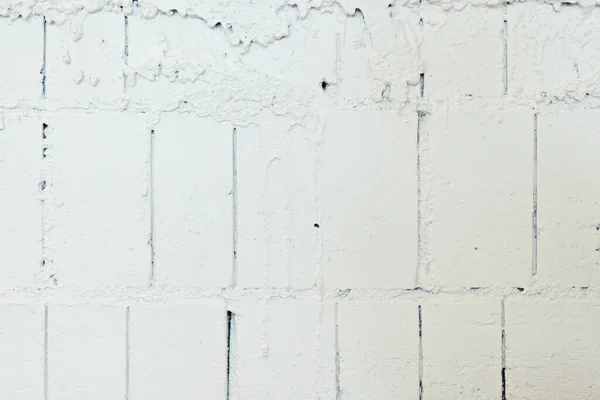 Prázdný Bílý Cihlový Cement Stěna Textura Pozadí Pro Interiér Exteriér — Stock fotografie
