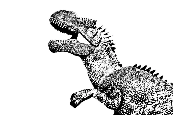 Силуэт Черного Динозавра Выделенный Белом Фоне Модель Гигантозавра — стоковое фото