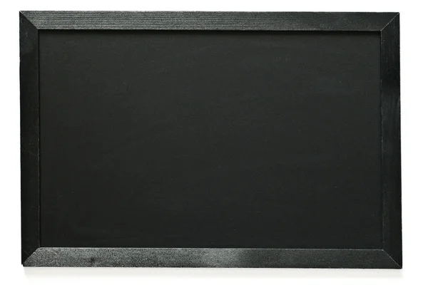 Blank Clean New Chalkboard Wooden Frame Isolated White Background Blackboard — 图库照片