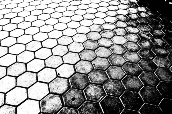 Black White Hexagon Silhouette Texture Background — Zdjęcie stockowe