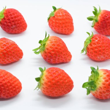 beautiful fresh red strawberry isolated on white background