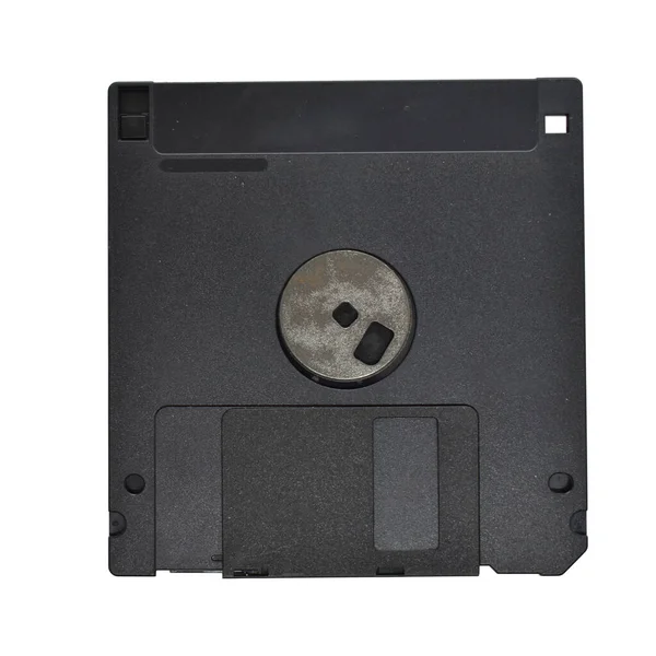 Disketové Úložiště Magnetických Dat Počítače Izolované Bílém Pozadí — Stock fotografie