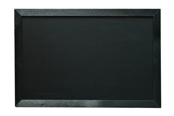 Blank Clean New Chalkboard Wooden Frame Isolated White Background Blackboard — Zdjęcie stockowe